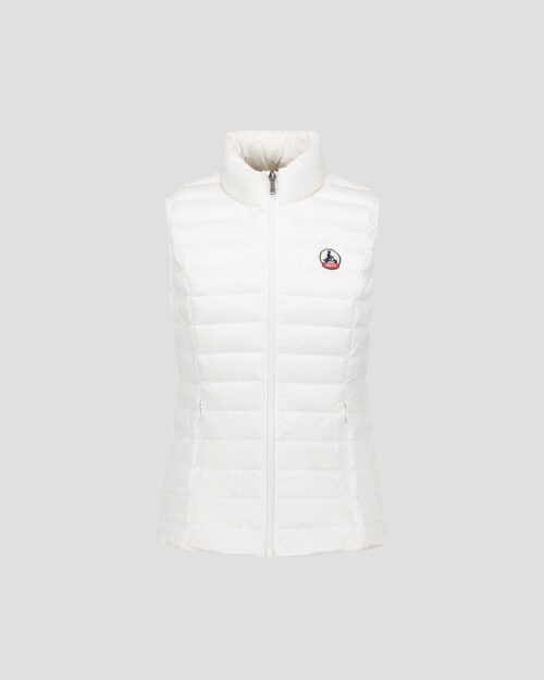 White Seda Sleeveless Lightweight Down Jacket