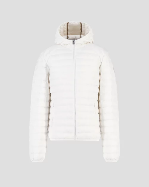White Nico Lightweight Hooded Down Jacket
