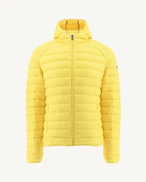 Nico Light Yellow Hooded Lightweight Down Jacket