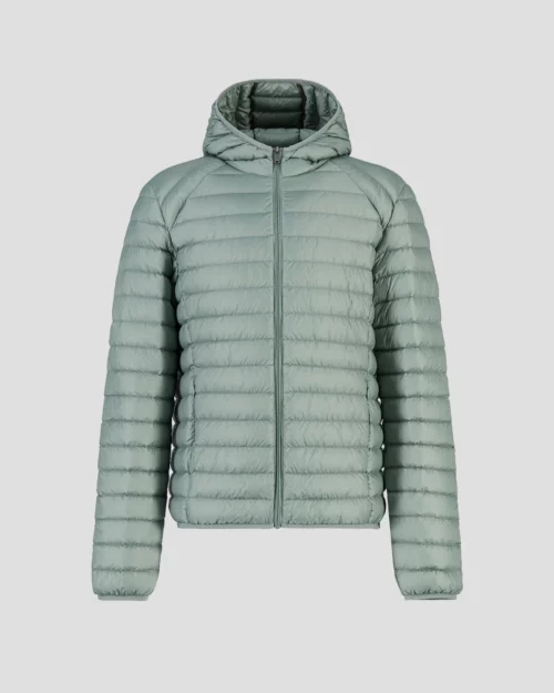 Nico Mineral Green Lightweight Hooded Down Jacket