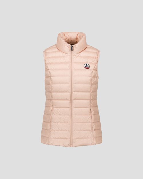Seda Light Peach Sleeveless Lightweight Down Jacket