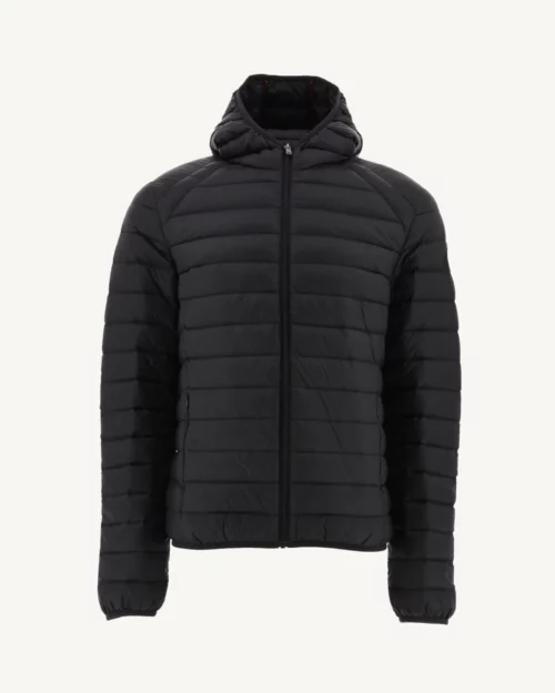 Nico Black Lightweight Hooded Down Jacket