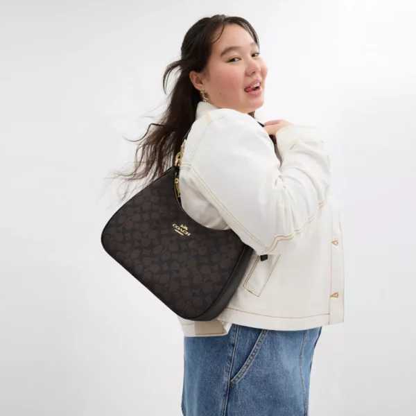 Teri hobo bag in exclusive canvas - Image 12