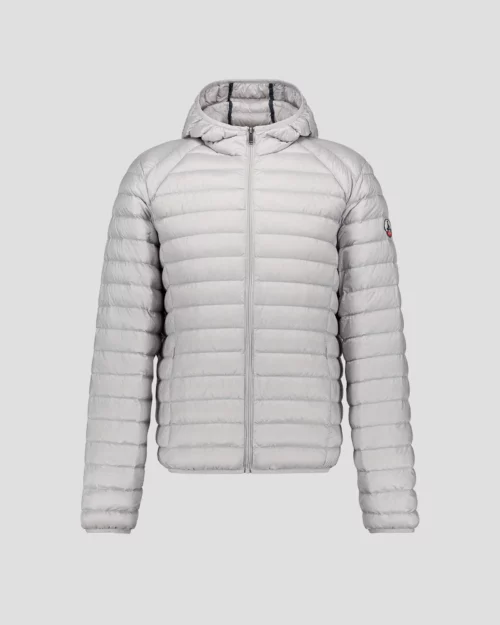Nico Ice Grey Lightweight Hooded Down Jacket