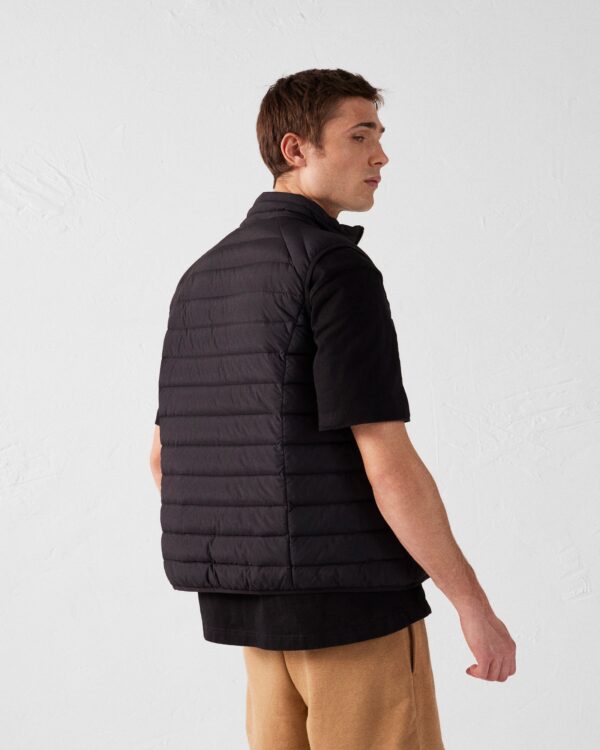 Arafo Black Stretch Sleeveless Down Jacket - Image 4
