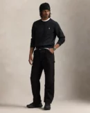 Sudadera de punto doble - Negra/Crema