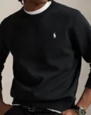Sudadera de punto doble - Negra/Crema