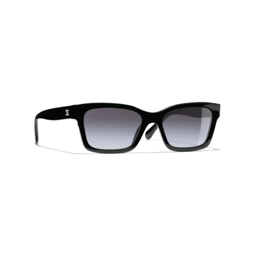 Gafas de sol cuadradas - Negras. Lentes: Gris, Polarizado, Gradiente