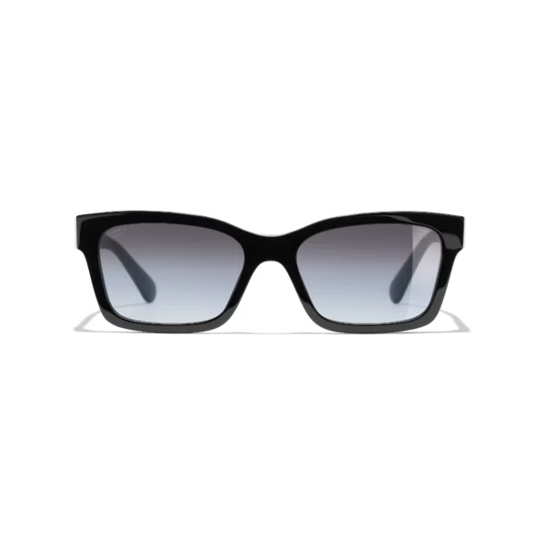 Square Sunglasses - Black. Lenses: Grey, Polarized, Gradient - Image 2
