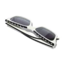 Square Sunglasses - Black & White. Lenses: Grey, Gradient