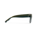 Square Sunglasses - Khaki & Green. Lenses: Green
